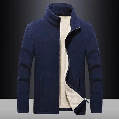 Men's Wool-Lined Winter Jacket with Zipper Closure-Liograft