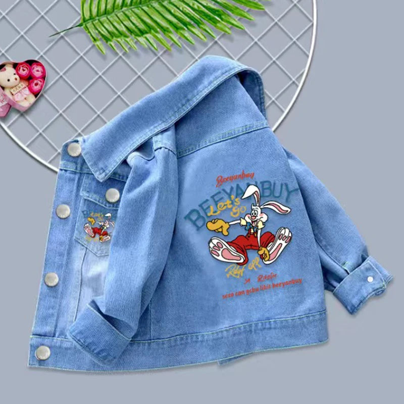Mickey Minnie Mouse Denim Jacket for Baby Girls with Flower Print - Premium  from Liograft - Just $34.95! Shop now at Liograft