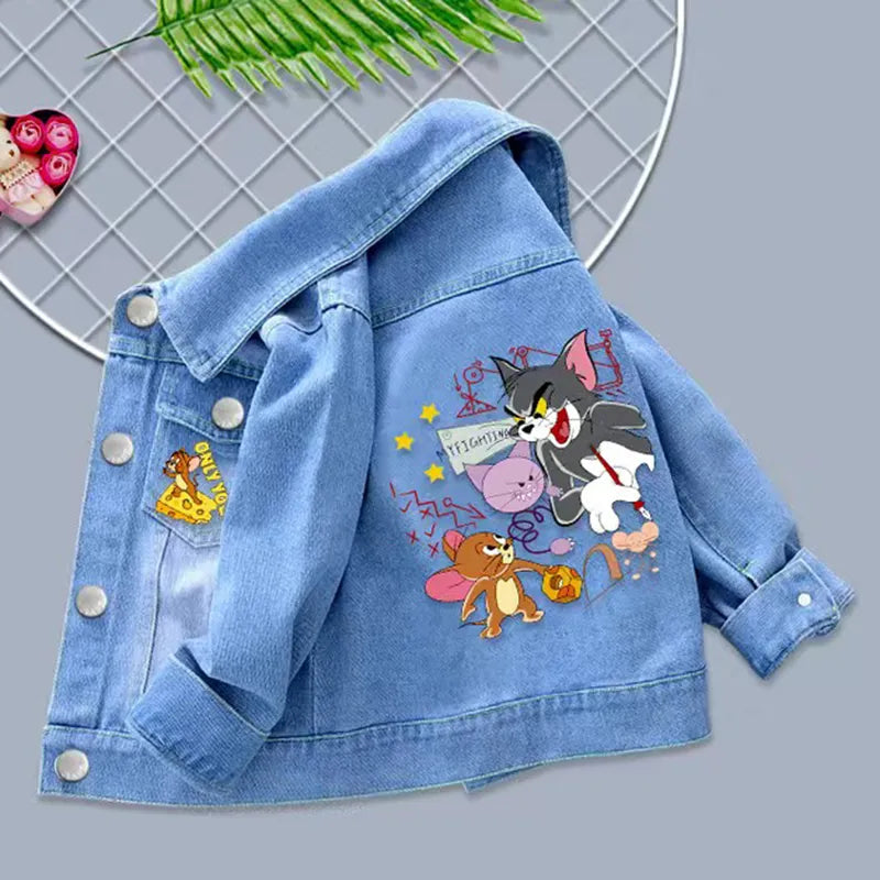 Mickey Minnie Mouse Denim Jacket for Baby Girls with Flower Print - Premium  from Liograft - Just $34.95! Shop now at Liograft