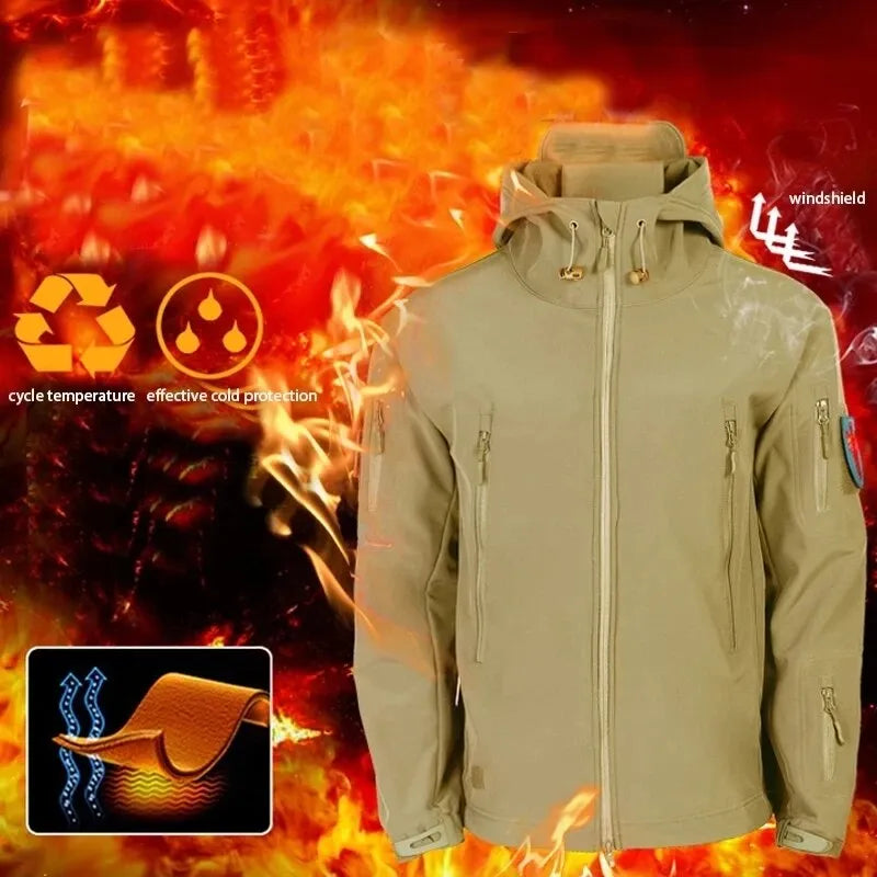 Military Tactical Fleece Jacket with Thermal and Windbreaker Features - Premium  from Liograft - Just $65.95! Shop now at Liograft