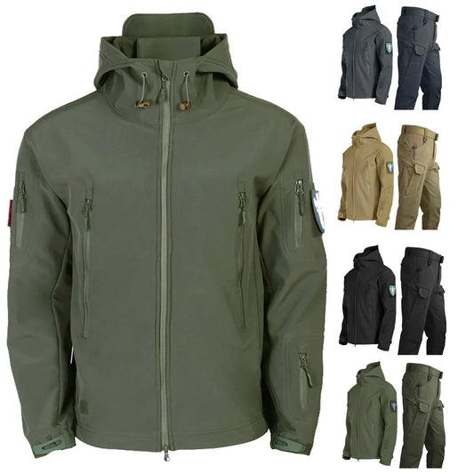 Military Tactical Fleece Jacket with Thermal and Windbreaker Features for Cold Weather Activities Liograft