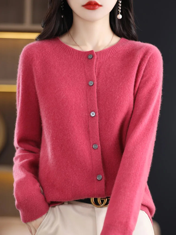 O-Neck Women's Cashmere Sweater crafted from 100% Pure Merino Wool Liograft