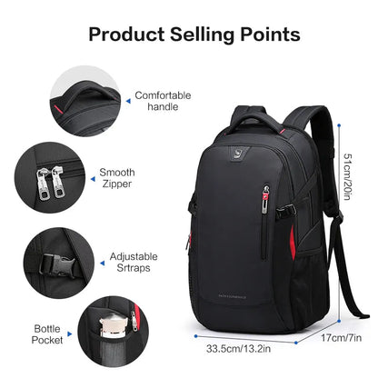 OIWAS Laptop Backpacks 14 Inch School Bags Waterproof Nylon 29L Casual Shoulder Bagpack Travel Teenage Men's Backpack Mochila - Premium  from Liograft - Just $53.95! Shop now at Liograft