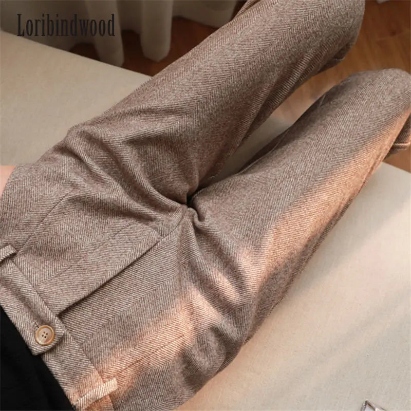 Office Lady High-Waisted Woolen Harem Pencil Pants for Women - Premium  from Liograft - Just $41.95! Shop now at Liograft