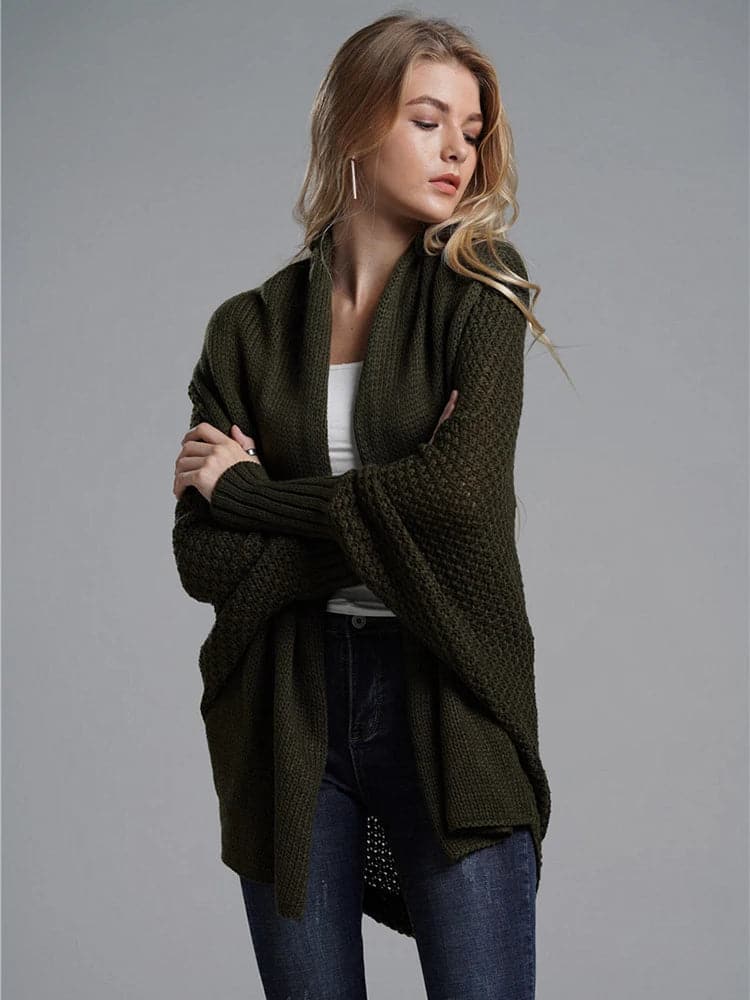 Oversized Batwing Sleeve Sweater Cardigan - Stay Cozy in Winter - Premium  from Liograft - Just $46.95! Shop now at Liograft