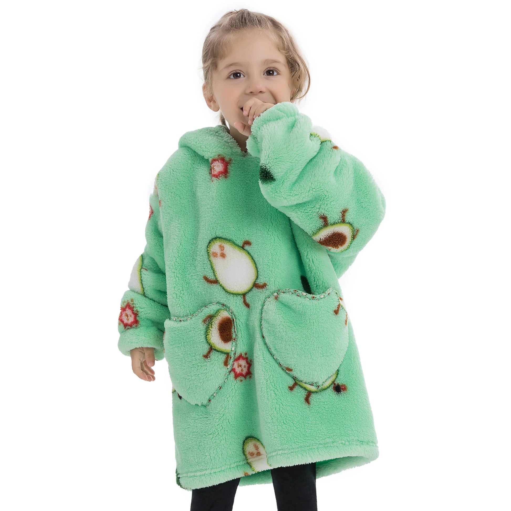 Oversized Wearable Hoodie Blanket with Sleeves for Kids and Adults - Soft Fleece Sweatshirt - Premium  from Liograft - Just $40.95! Shop now at Liograft