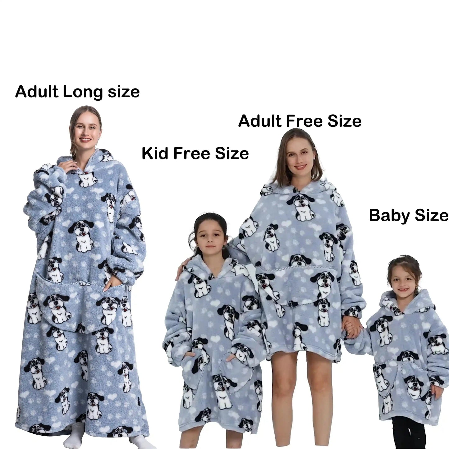 Oversized Wearable Hoodie Blanket with Sleeves for Kids and Adults - Soft Fleece Sweatshirt - Premium  from Liograft - Just $40.95! Shop now at Liograft