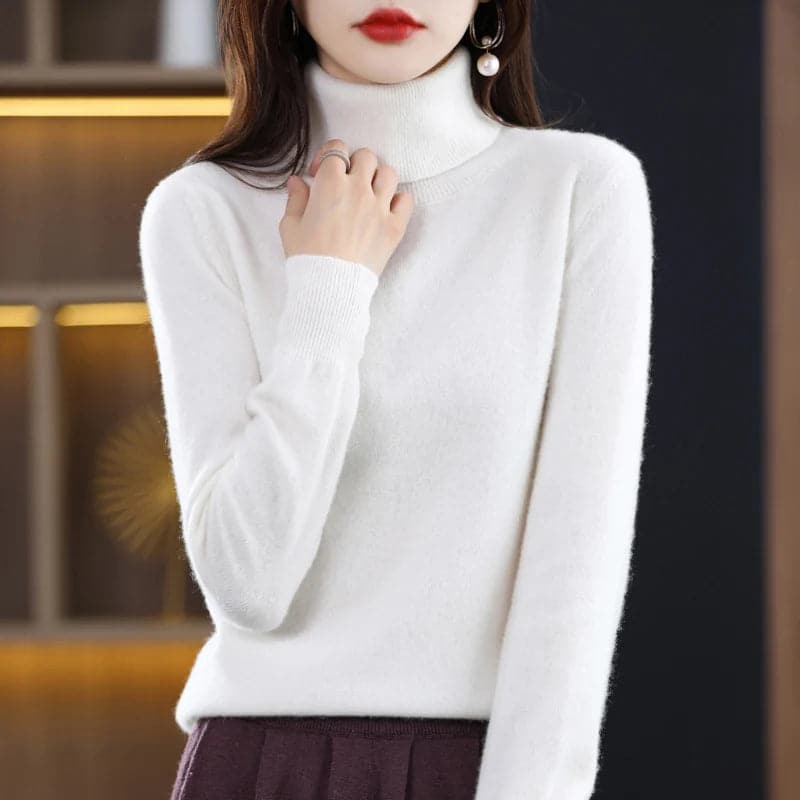 Premium 100% Merino Wool Turtleneck Sweater for Women - Premium  from Liograft - Just $28.95! Shop now at Liograft