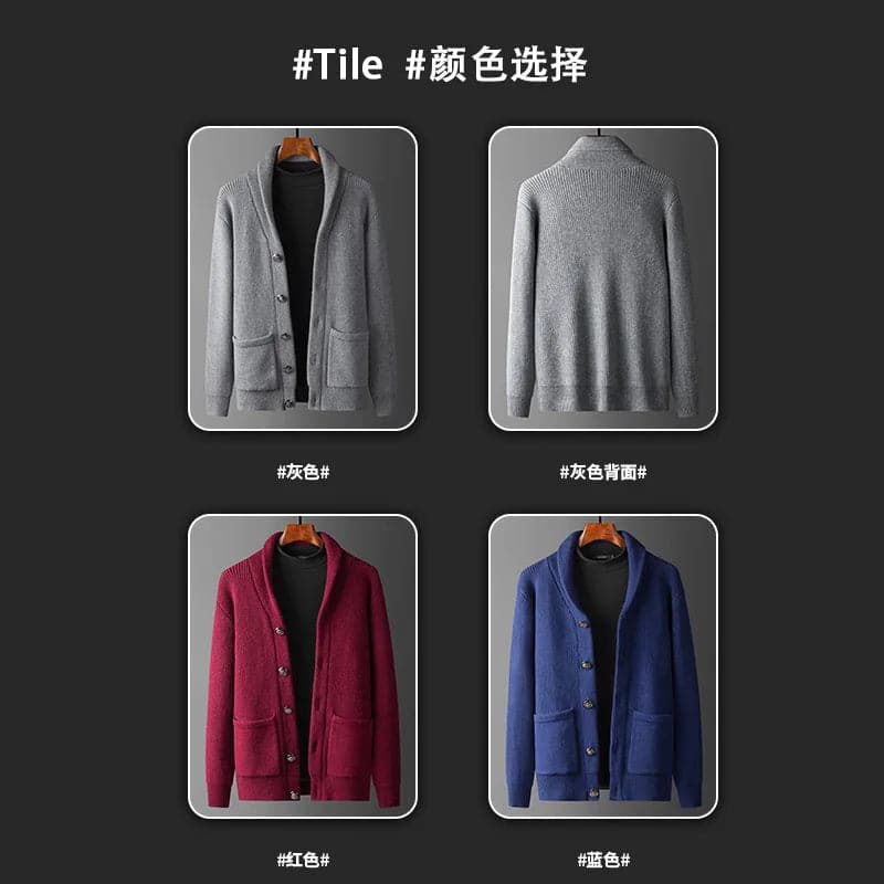 Relaxed Thick Sweater Coat Men Sweater Jacket Male Sweatercoat Heavy Knit Women Knitwear Man Cardigan Autumn Winter Clothing Boy - Premium  from Liograft - Just $154.95! Shop now at Liograft