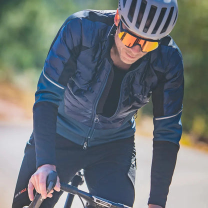 Santic Men's Windproof Cycling Jacket with Thermal Cotton Tops - Premium  from Liograft - Just $121.95! Shop now at Liograft
