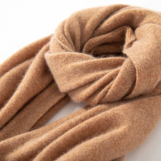 Women's 100% Pashmina Cashmere Knit Scarf - 180*45cm - 19 Colors Liograft