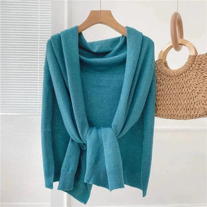 Fashionable Knitted Shawl Cape for Women - Autumn Winter Collection-Liograft