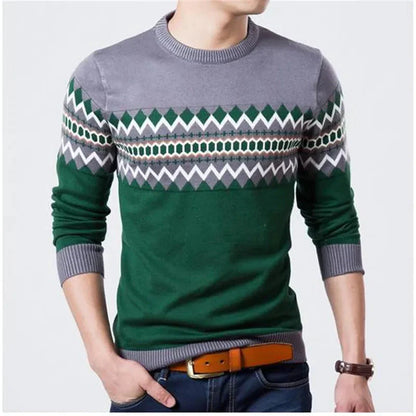 Slim Fit Striped Sweater for Men - 2023 Autumn Collection - Premium  from Liograft - Just $28.95! Shop now at Liograft