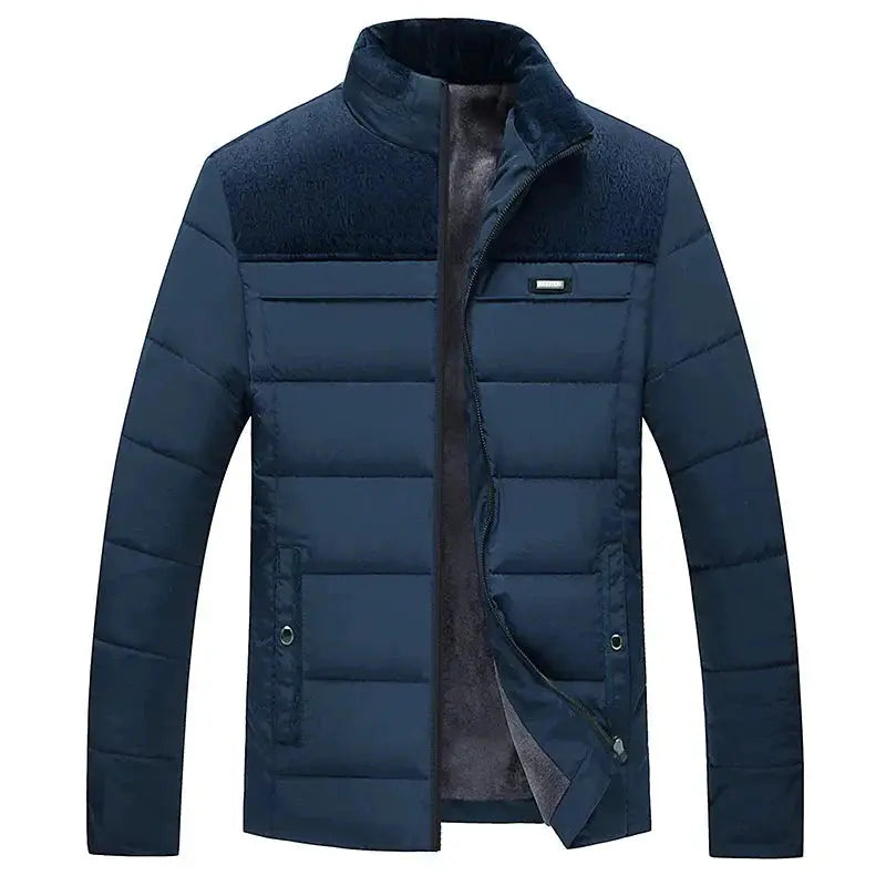 Slim Fit Winter Jacket for Men with Zipper Closure and Cotton Filling Liograft