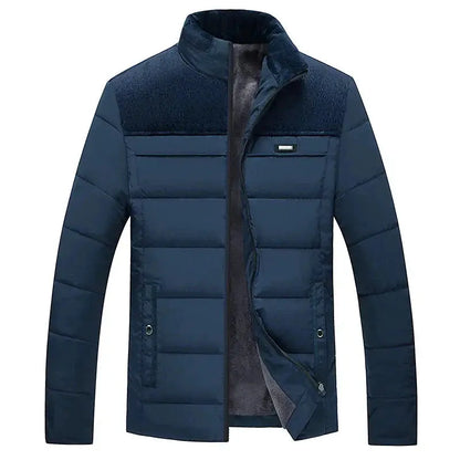 Slim Fit Winter Jacket for Men with Zipper Closure and Cotton Filling Liograft