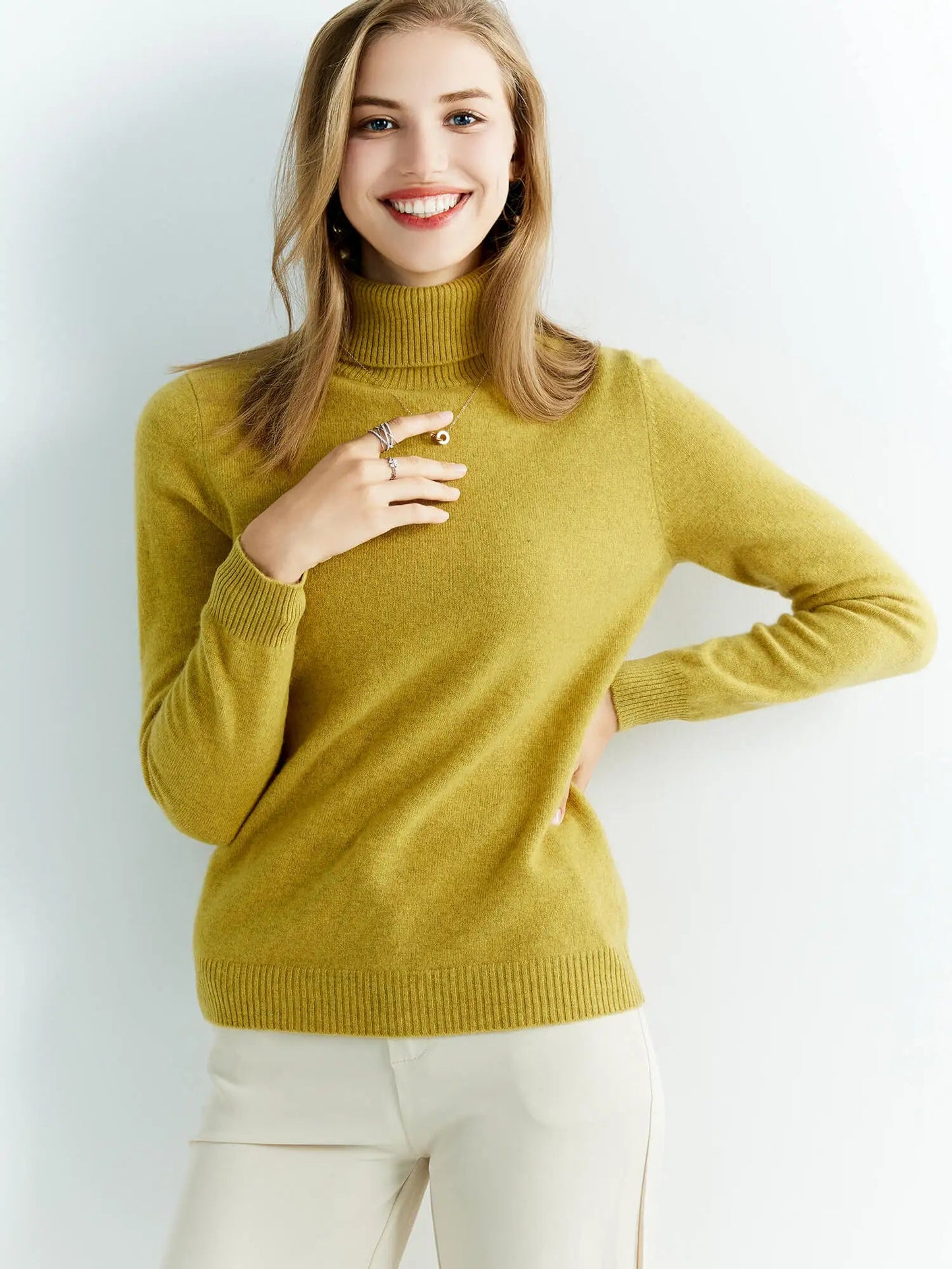 Luxurious Turtleneck Sweater crafted from Extrafine Merino Wool for Women-Liograft