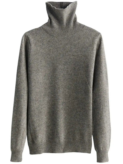 Luxurious Turtleneck Sweater crafted from Extrafine Merino Wool for Women-Liograft