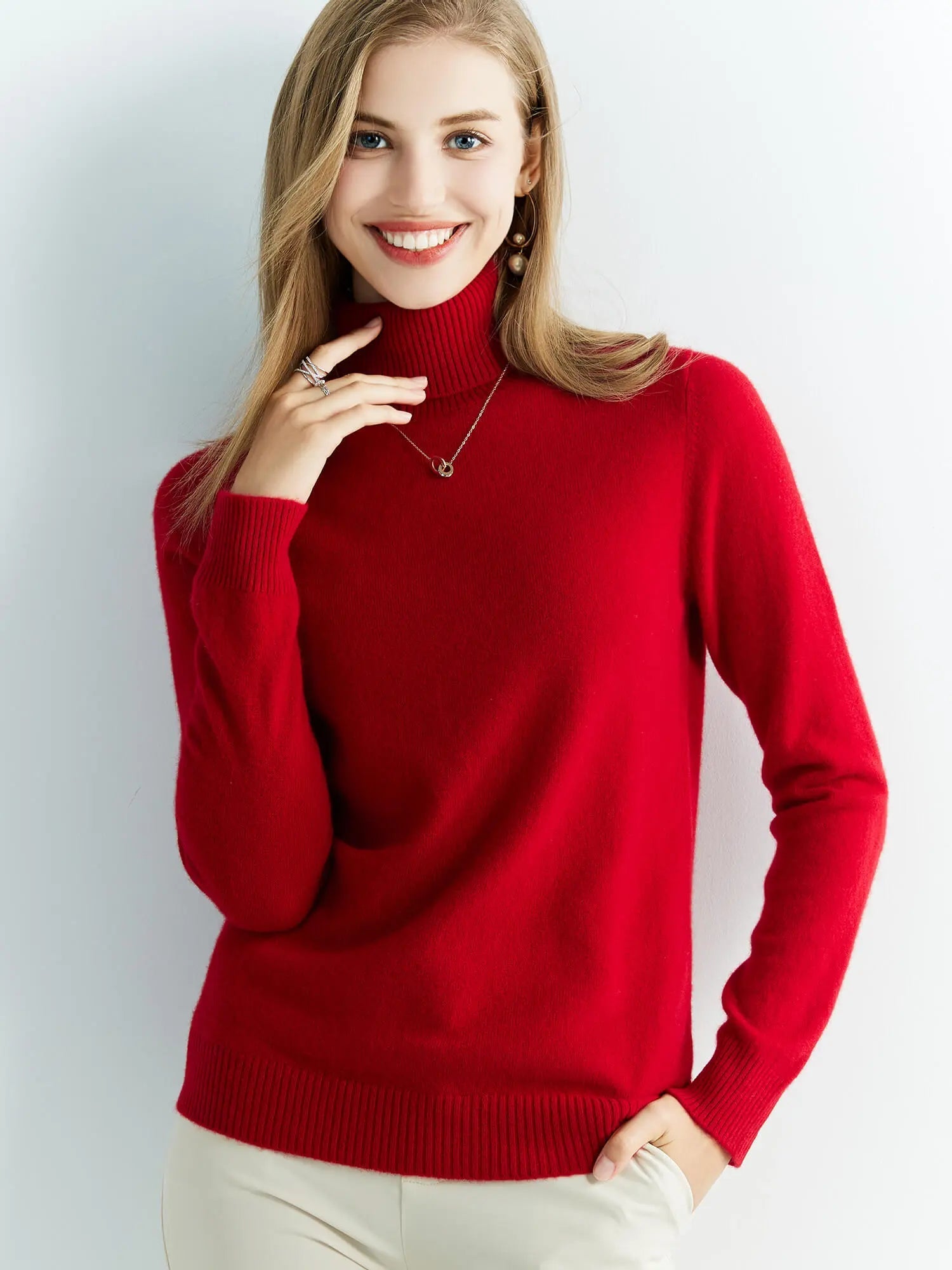 Luxurious Turtleneck Sweater crafted from Extrafine Merino Wool for Women-Liograft