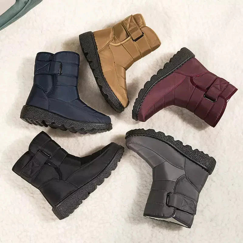 Stay Warm and Look Fashionable with Rimocy Non-Slip Waterproof Snow Boots for Women 2023 Liograft