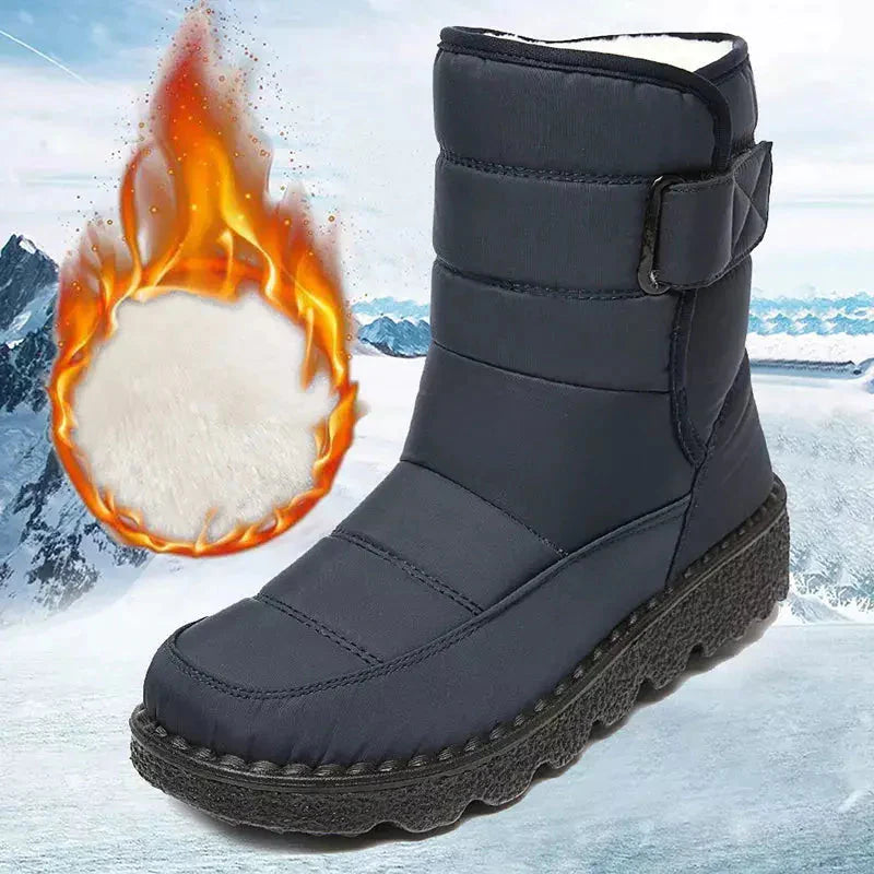 Stay Warm and Look Fashionable with Rimocy Non-Slip Waterproof Snow Boots for Women 2023 Liograft