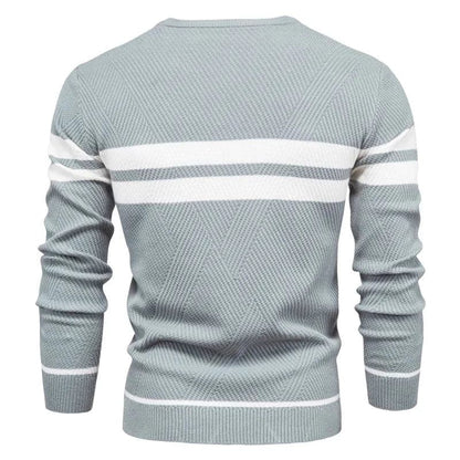 Stay Warm and Stylish with Our 2023 Men's Winter Stripe Sweater - Premium  from Liograft - Just $36.95! Shop now at Liograft
