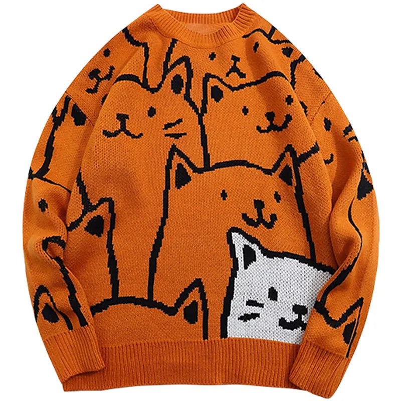 Step back in time Y2k Vintage Sweater Men Women 2023 Cartoon Knitwear Pullovers - Premium  from Liograft - Just $41.95! Shop now at Liograft