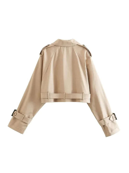Stylish Double-Breasted Polyester Jacket for Fashionable Women - Premium  from Liograft - Just $56.95! Shop now at Liograft