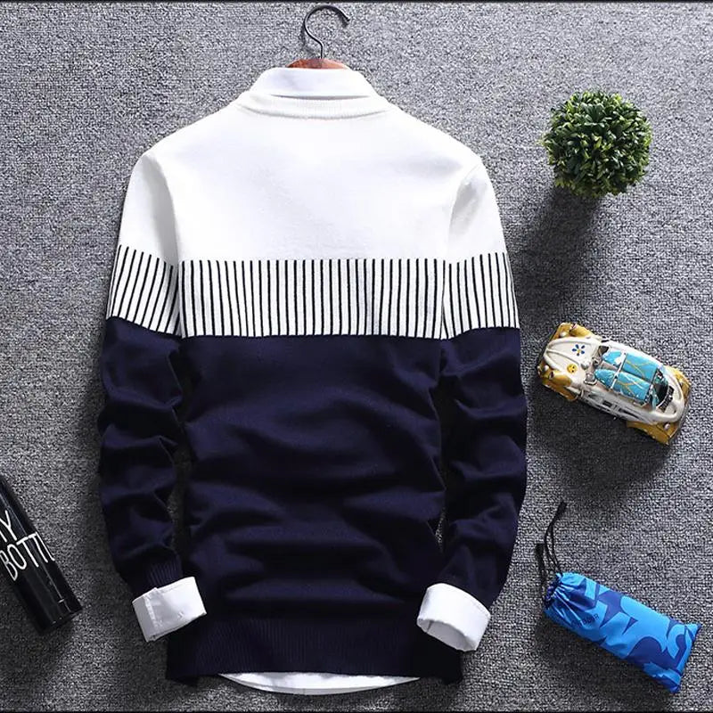 Men's Slim Fit Striped Knitwear - Autumn Collection-Liograft