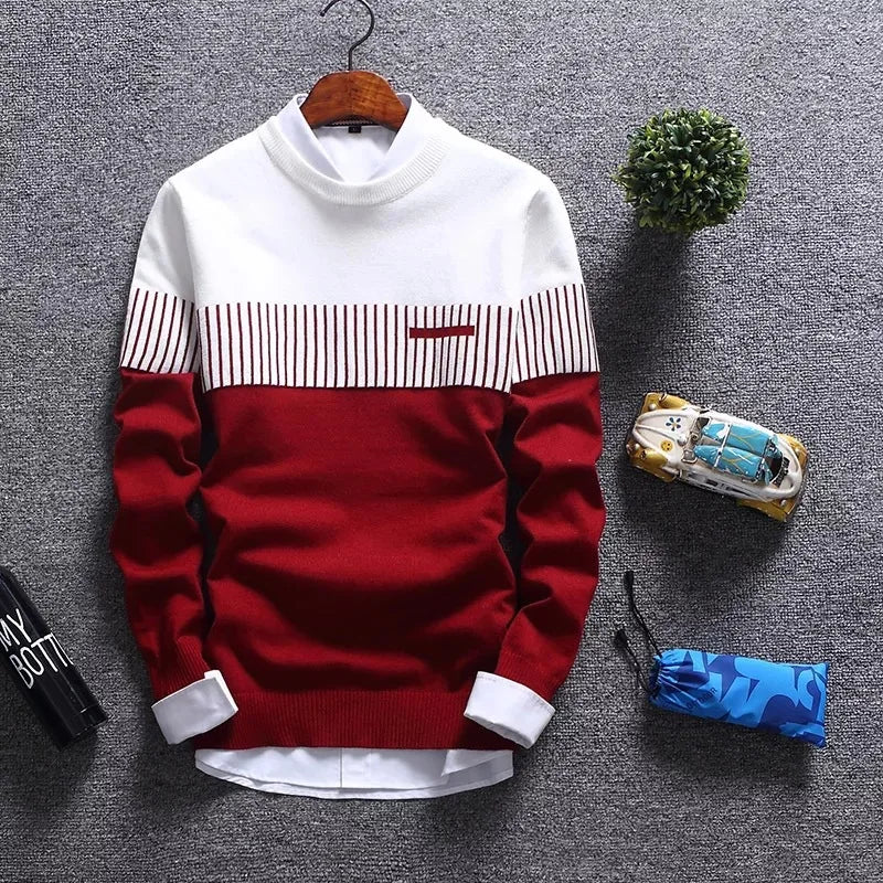 Stylish Striped Knitwear for Men - Autumn Collection - Premium  from Liograft - Just $30.95! Shop now at Liograft