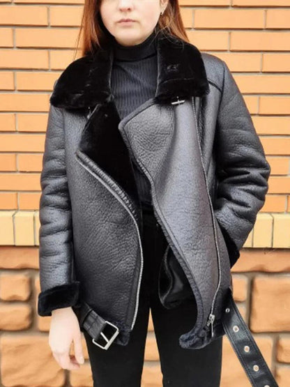 Stylish and Warm Faux Leather Winter Coat for Women - Premium  from Liograft - Just $112.95! Shop now at Liograft
