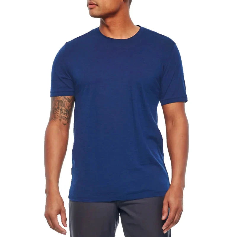 Ultra-Lightweight Moisture-Wicking Merino Wool Men's Base Layer T-Shirt with Odor Resistance Liograft