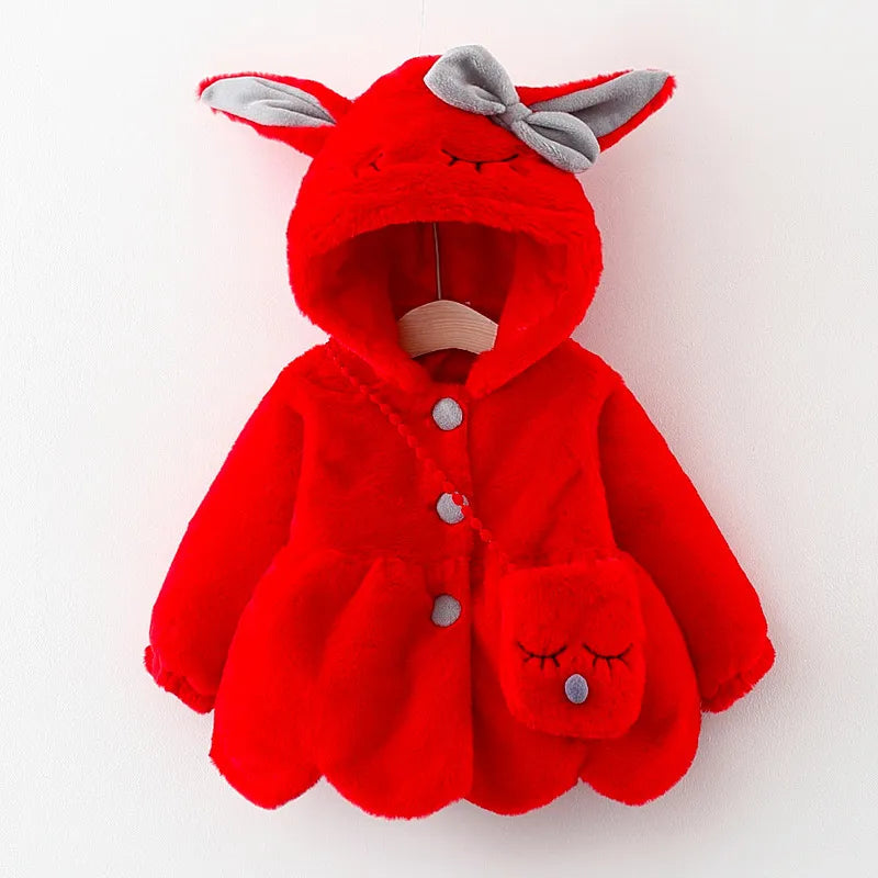 Sweet Princess Rabbit Ears Plush Baby Jacket - Premium  from Liograft - Just $25.95! Shop now at Liograft