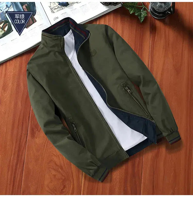 Timeless Pilot Bomber Men's Reversible Windbreaker Jacket Liograft