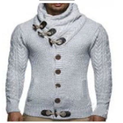 Trendy Mandarin Collar Turtleneck Sweater for Men - L XL #bkg3579 Liograft