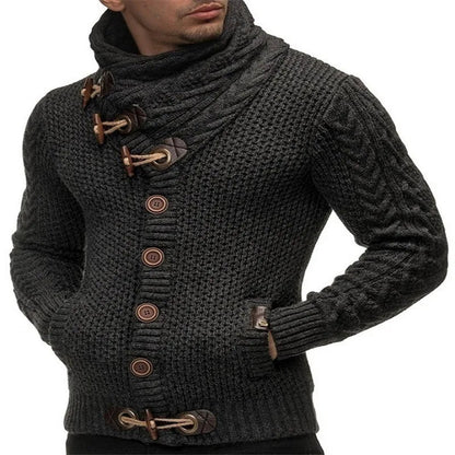 Trendy Mandarin Collar Turtleneck Sweater for Men - L XL #bkg3579 Liograft
