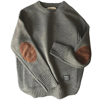 Trendy Men's Fashion Pullover Sweater with Patch Designs - Premium  from Liograft - Just $39.95! Shop now at Liograft