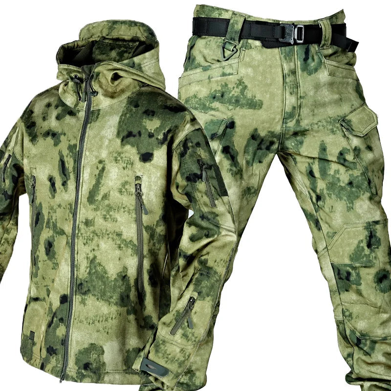 Ultimate Winter Outdoor Fishing Jacket and Pants with Multi-Pocket and Stainless Steel Zipper Liograft