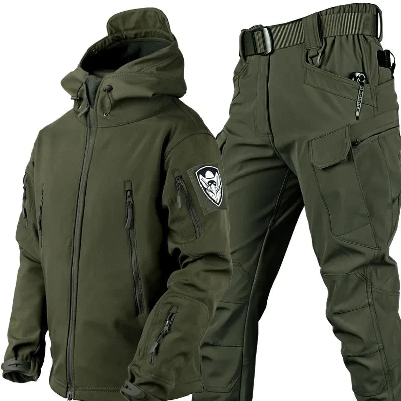 Ultimate Winter Outdoor Fishing Jacket and Pants with Multi-Pocket and Stainless Steel Zipper Liograft