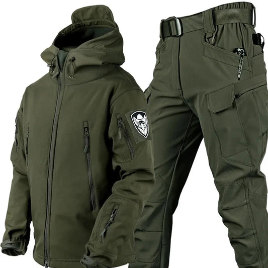 Ultimate Winter Outdoor Fishing Jacket and Pants with Multi-Pocket and Stainless Steel Zipper Liograft