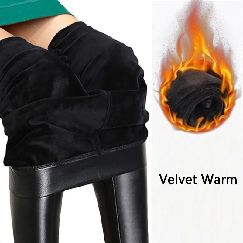 Velvet High-Waist Winter Leggings for Women - Premium  from Liograft - Just $30.95! Shop now at Liograft