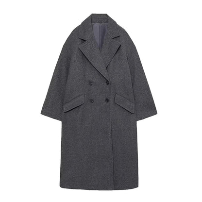 Vintage V Neck Thick Long Coat for Women with Pockets by KONDALA - Premium  from Liograft - Just $101.95! Shop now at Liograft