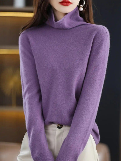 Warm and Cozy Turtleneck Merino Wool Sweater for Women - Premium  from Liograft - Just $40.95! Shop now at Liograft