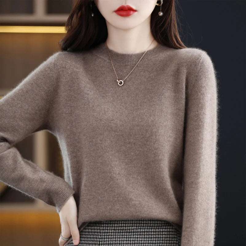Winter 2022 Women's Slim Fit Round Neck Sweater - Pullover Knitwear - Premium  from Liograft - Just $32.95! Shop now at Liograft