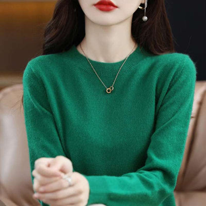 Winter 2022 Women's Slim Fit Round Neck Sweater - Pullover Knitwear Liograft