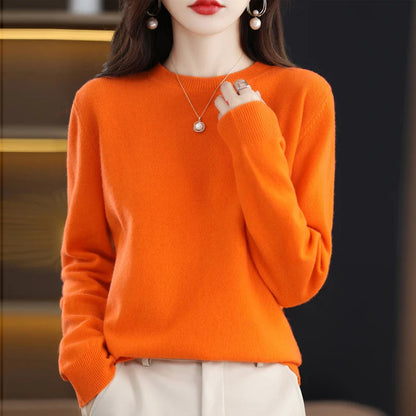 Winter 2022 Women's Slim Fit Round Neck Sweater - Pullover Knitwear Liograft