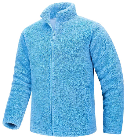 Winter Sherpa Fleece Jacket with Zippered Pockets Liograft