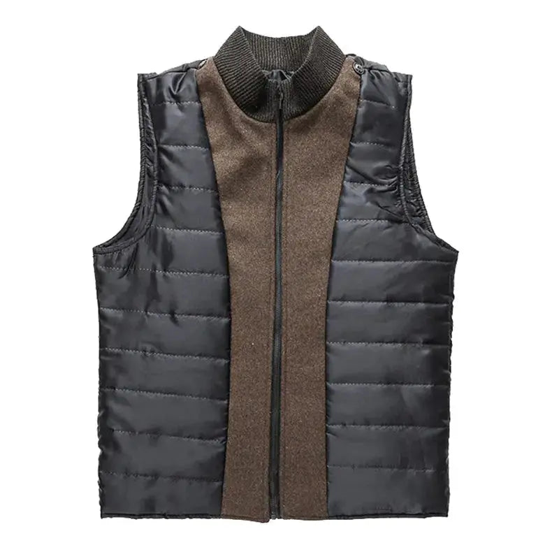 Winter Warm Wool Blend Men's Parka Jacket with Adjustable Vest Liograft