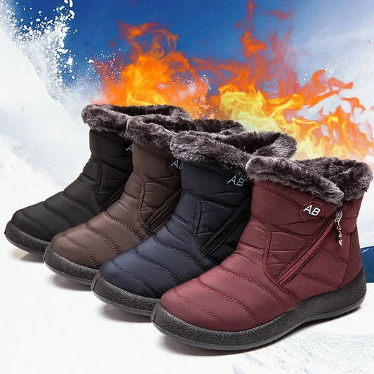 Winter Women's Waterproof Ankle Boots with Thick Bottom Liograft