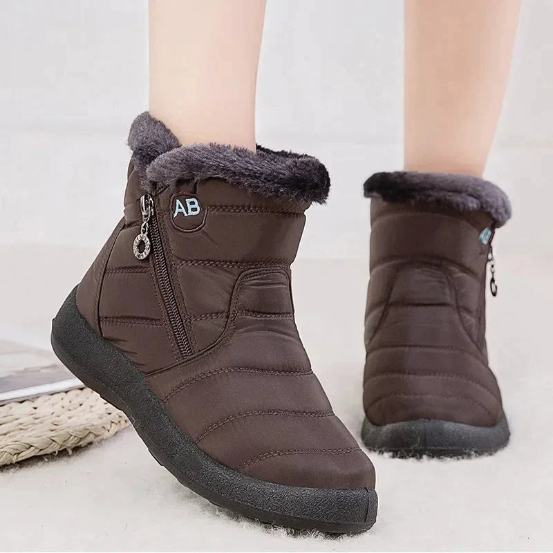 Winter Women's Waterproof Ankle Boots with Thick Bottom Liograft