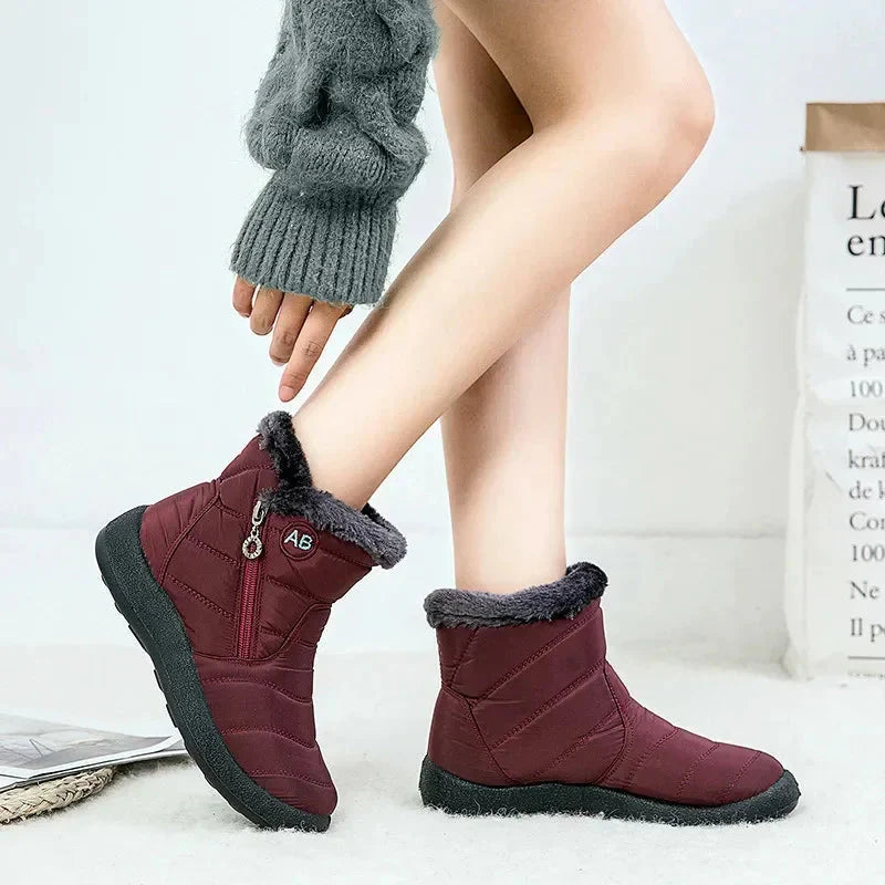 Winter Women's Waterproof Ankle Boots with Thick Bottom Liograft